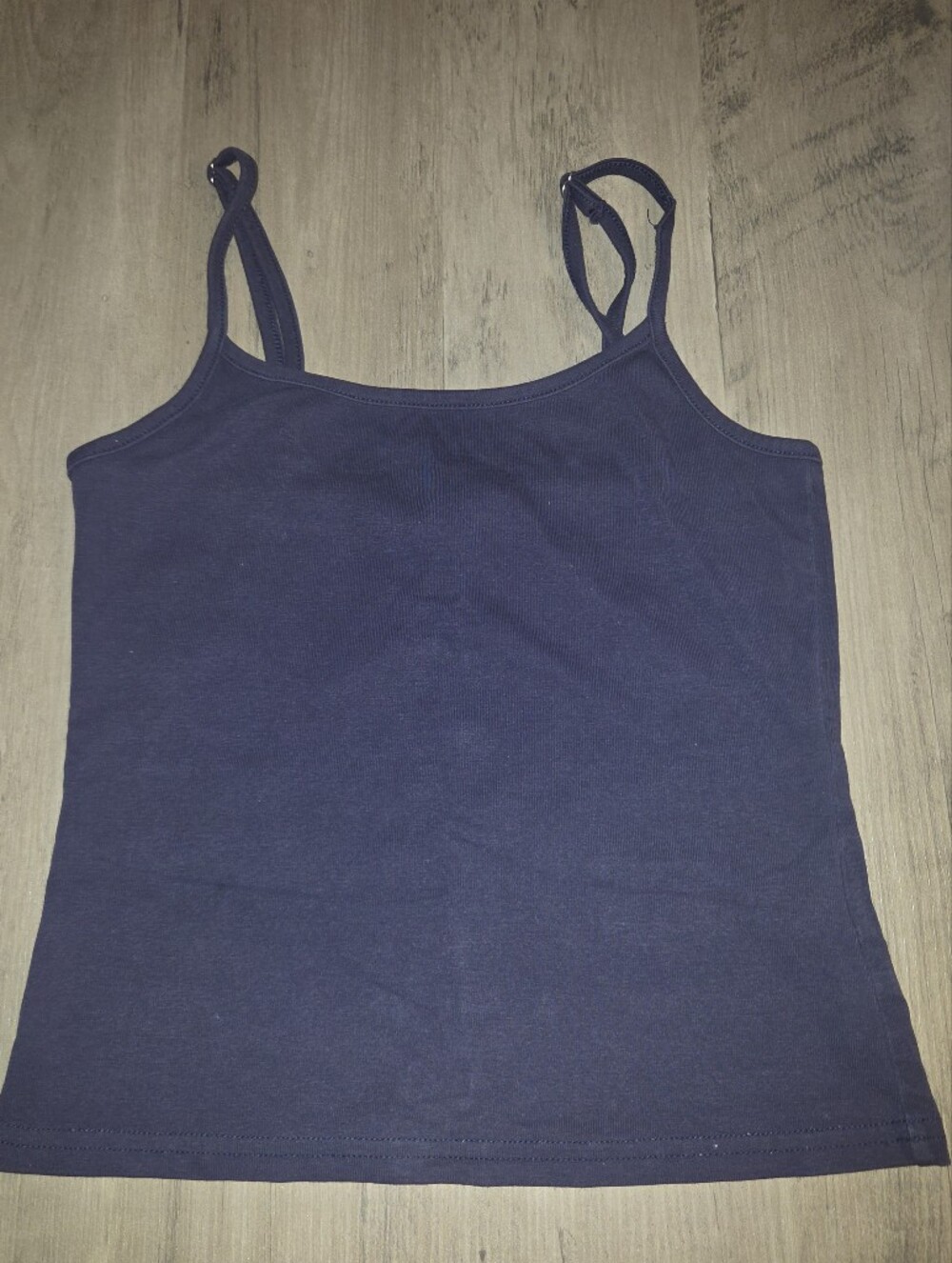 Edikted Dark Navy Double-Strap Ribbed Camisole